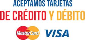 aceptamos tarjetas de crédito visa y mastercard