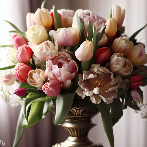 Esos arreglos de tulipanes siempre los encontrará en tu floristería en santo domingo